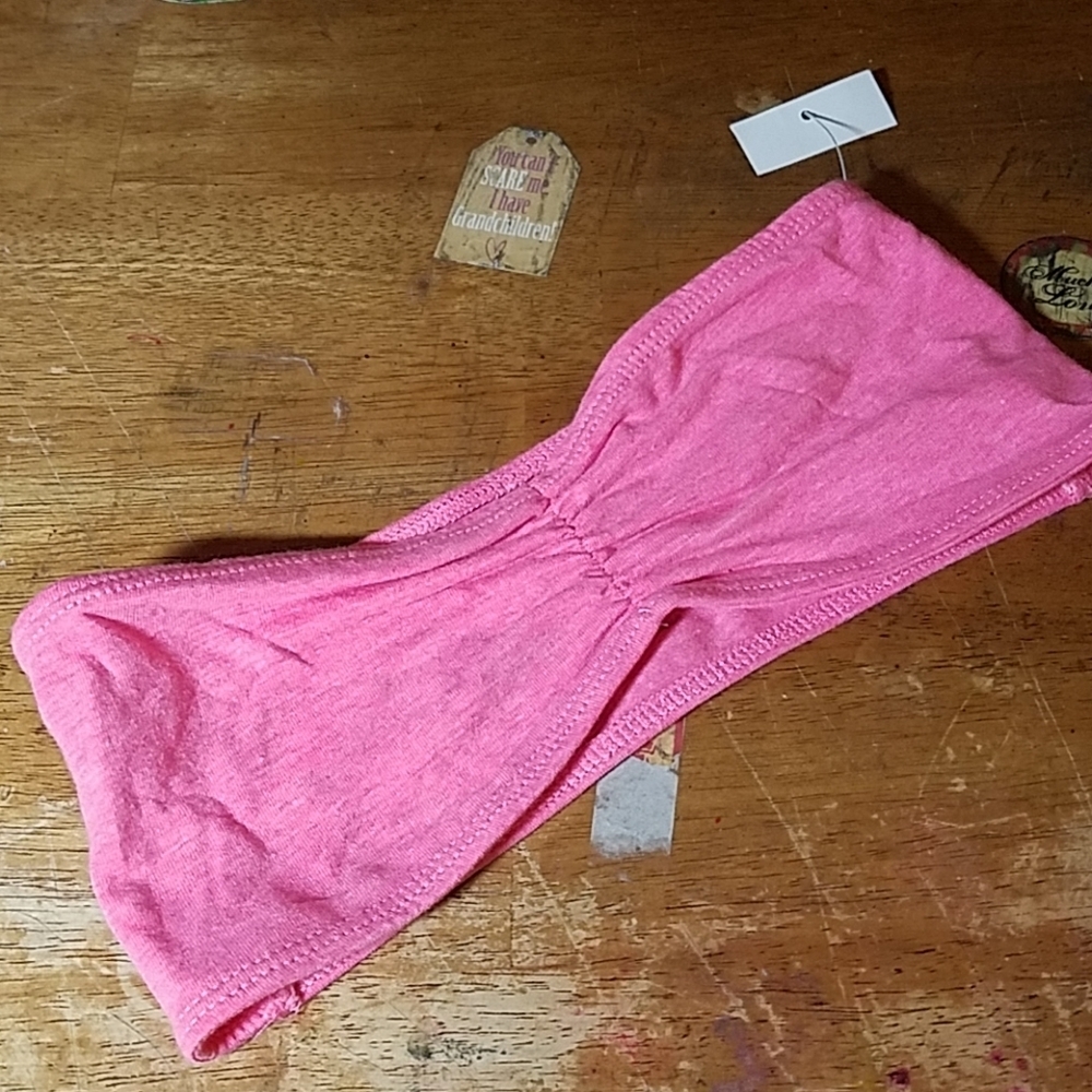 SO Bandeau Bra Solid Pink